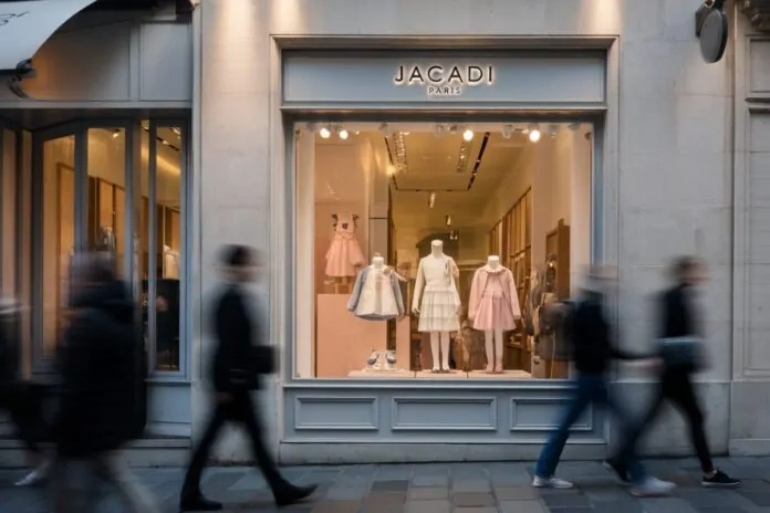 Vitrine Jacadi à Paris Vitrine Jacadi Paris, vêtements enfants premium et ambiance boutique parisienne