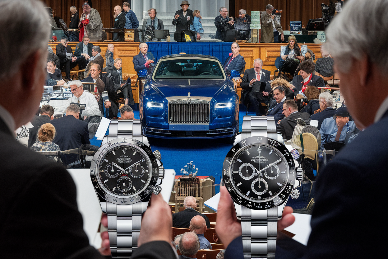 Pourquoi des Rolex et des voitures de luxe finissent en vente publique