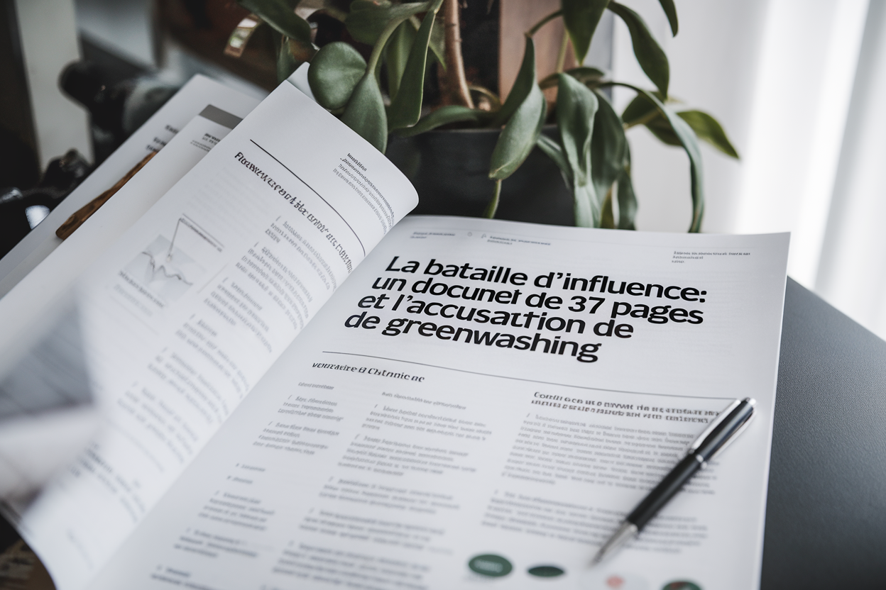 La bataille d'influence: un document de 37 pages et l'accusation de greenwashing