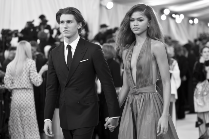 Clin d'œil à Tom Holland: quand une référence pop devient un message de couple: Dans la mode des célébrités, le clin d'œil fonctionne comme un langage discret. Ici, la référence à Spider-Man renvoie directement à l'univers dans lequel Zendaya et Tom Holland sont associés dans l'i - illustration