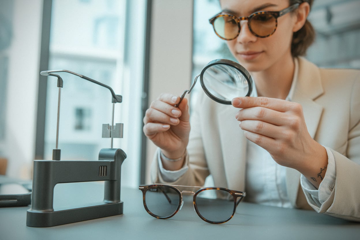 Vérification taille et verres des lunettes Ray-Ban avant achat