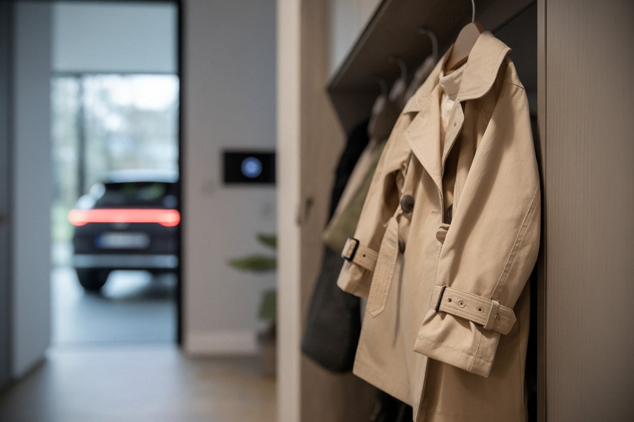 Trench enfant inspiré Burberry, détails de ceinture et finitions d’automne