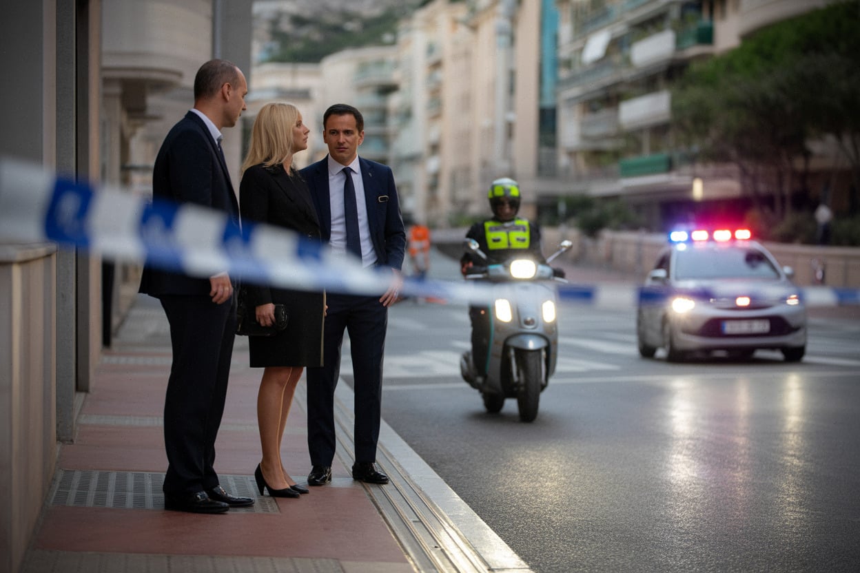Périmètre de sécurité à Monaco après une intervention des autorités