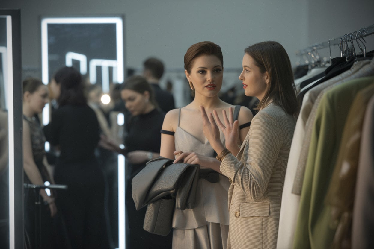 Pauline Ducruet et Stéphanie de Monaco en backstage d’un défilé