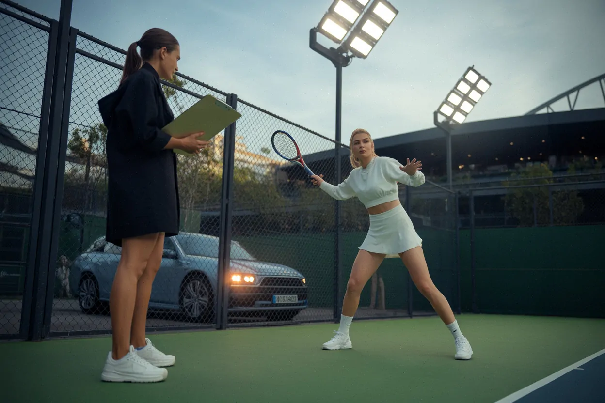 Naomi Osaka à l’entraînement, tenue blanche codifiée à Wimbledon