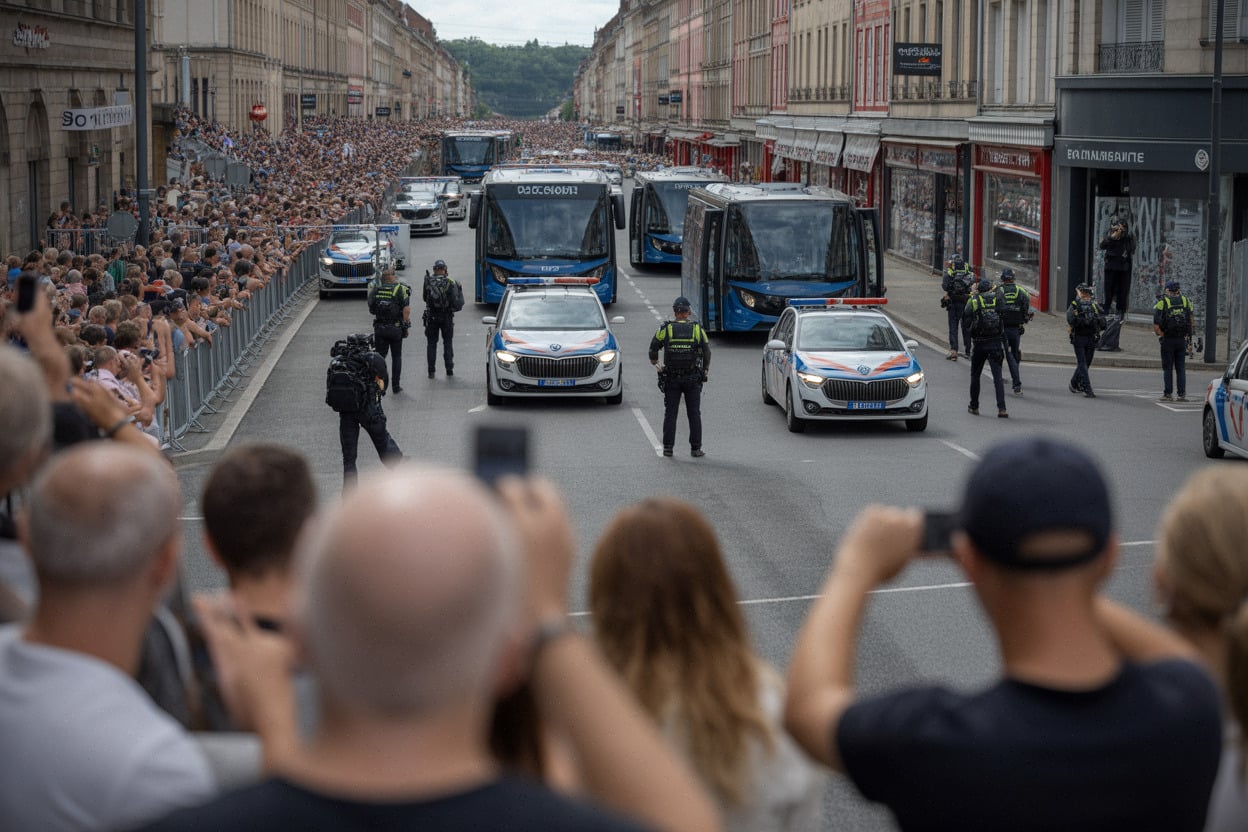 Belfort accueille le Tour, foule et sécurité en centre-ville