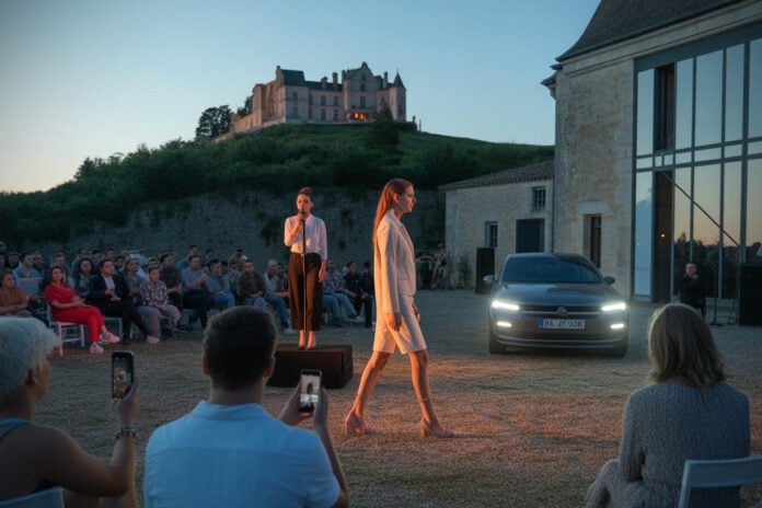 Puy-l'Évêque, défilé de mode au château du Cayrou, extraits de comédies musicales en plein air, ce décor surprend les visiteurs