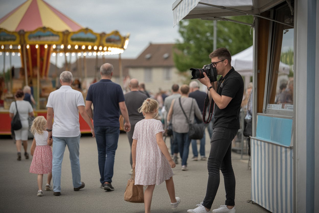Reportage photo de la fête patronale à Vêtre-sur-Anzon, habitants rassemblés