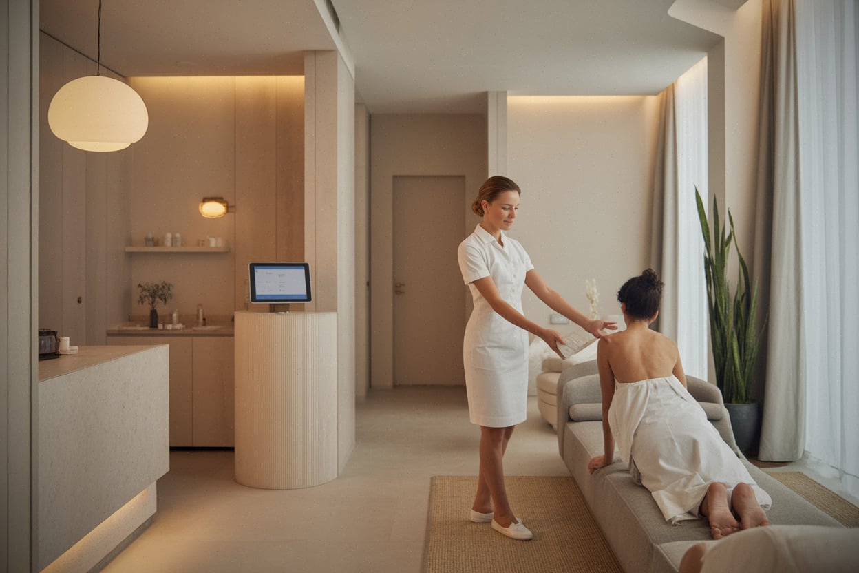 Espace spa du Majestic à Barcelone, accueil bien-être et soins au calme