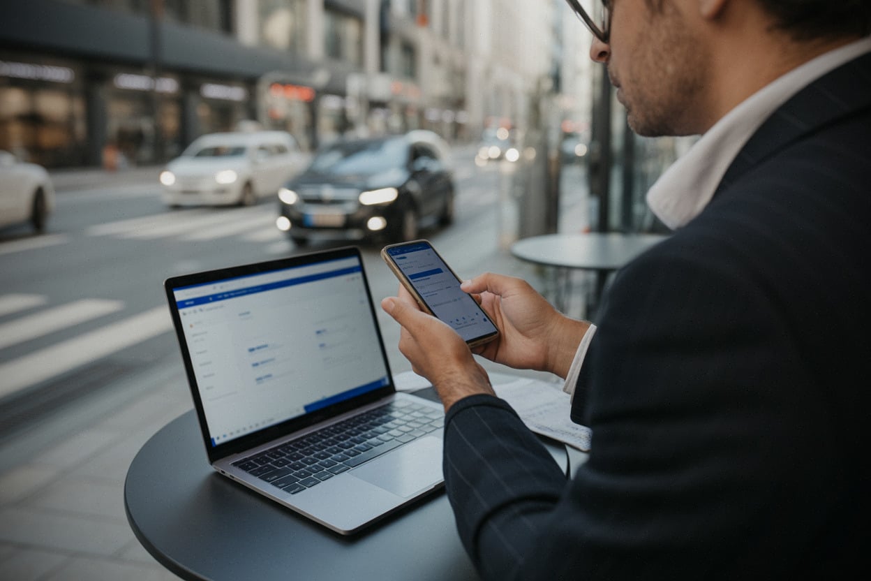 Vérification de compte en ligne après alerte de cyberattaque fiscale