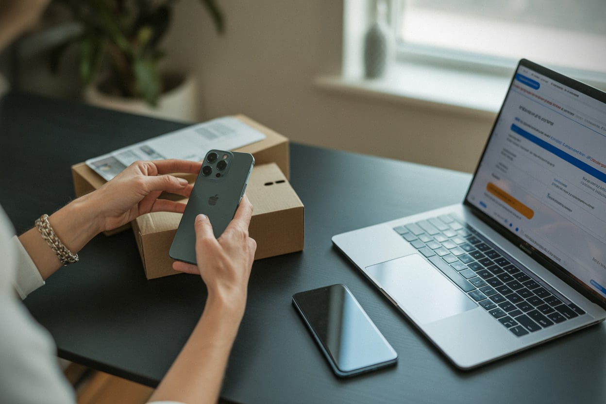 Reprise smartphone avec bonus, vérification état et envoi sécurisé