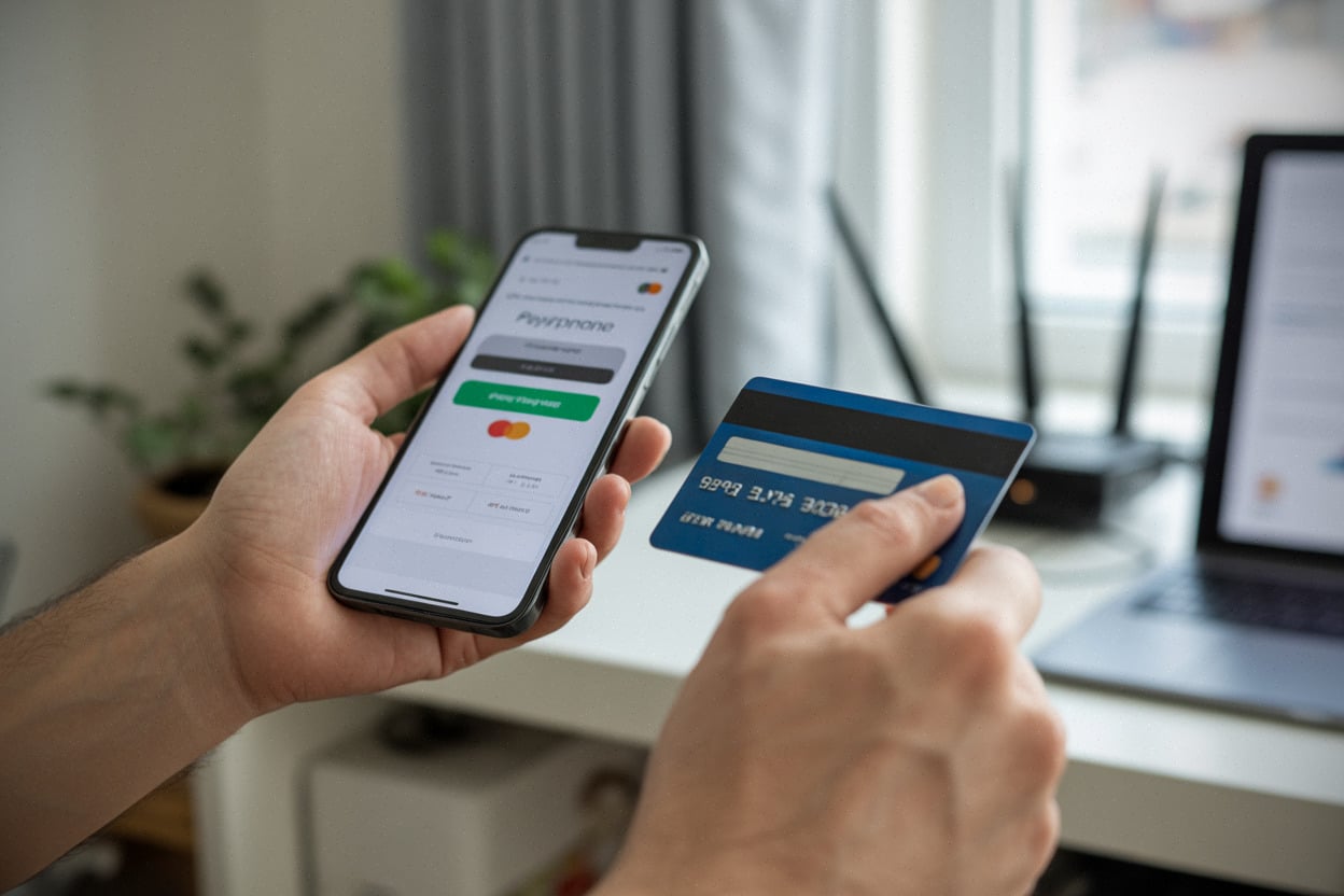 Faux site administratif sur mobile demandant des coordonnées bancaires