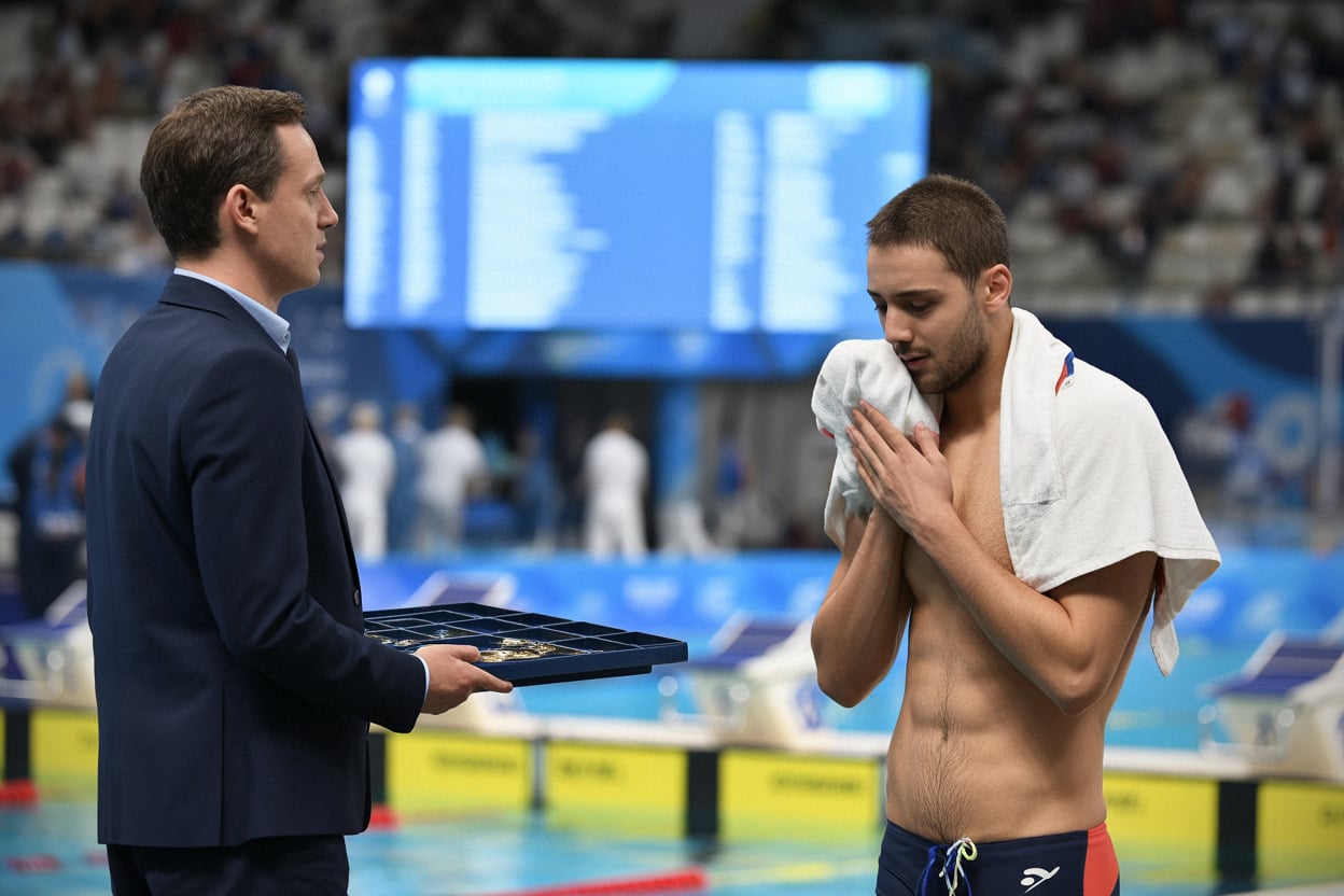 Maxime Grousset reçoit l’argent après une finale serrée aux Europe 2026