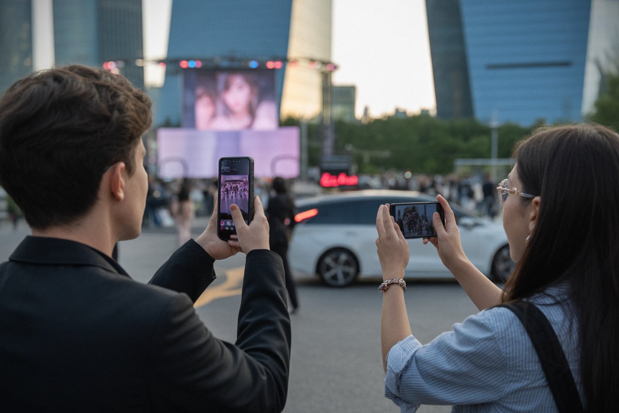 Public et contenus K-pop à Jamsil pendant la Fashion Week