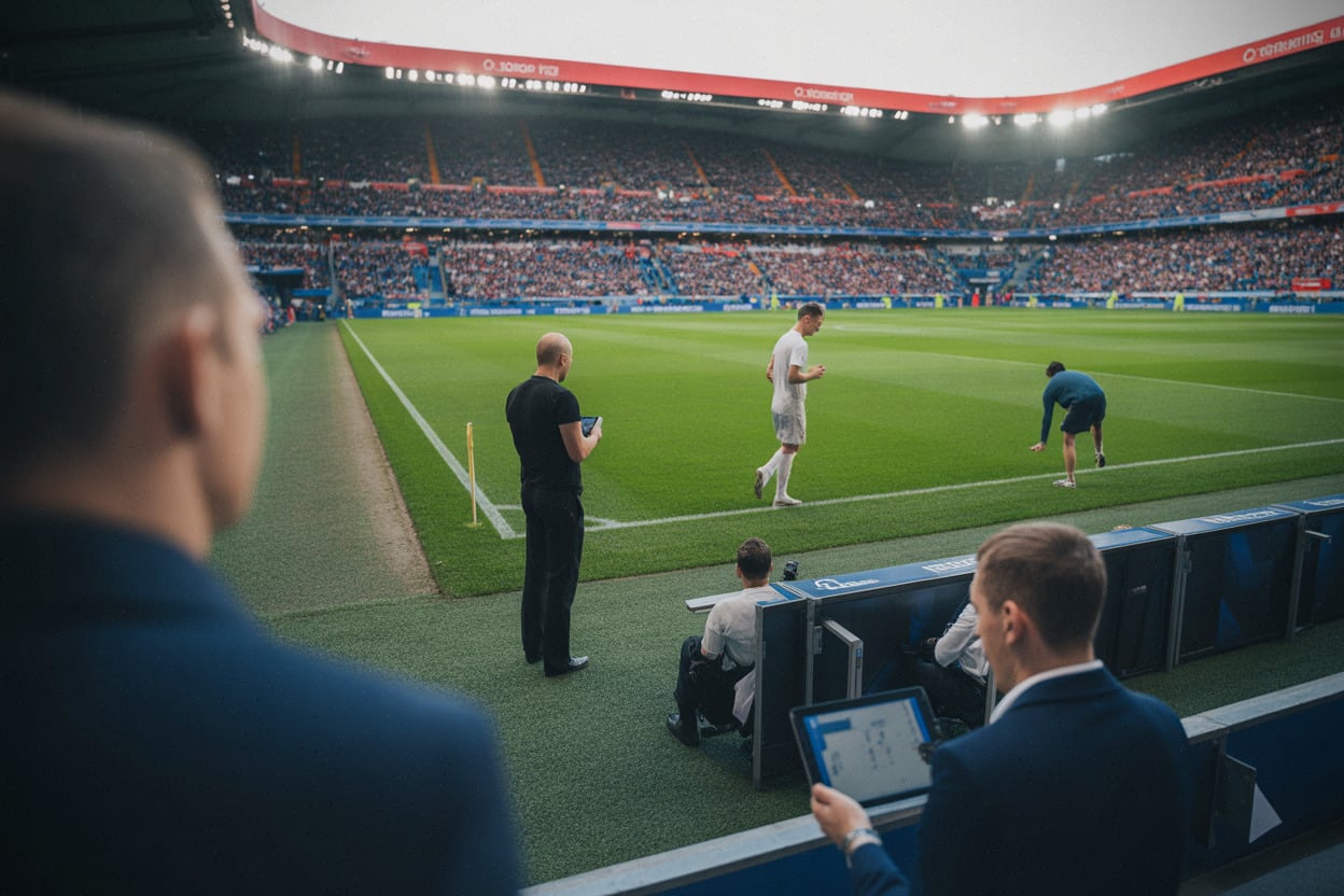 Échauffement au Parc des Princes avant PSG Monaco en Ligue 1