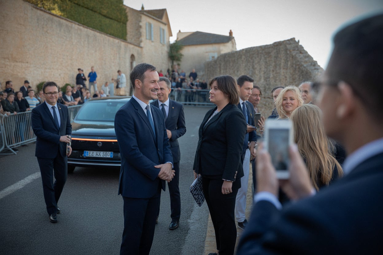 Arrivée officielle d’Albert II et Charlène aux Baux-de-Provence